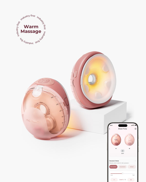 Momcozy Wellness 1 Tragbare Milchpumpe mit Wärmemassage