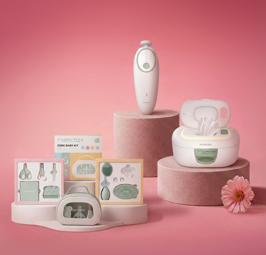 All-in-1 Babyset, elektrische Babynagelfeile und Babyfeuchttücherwärmer