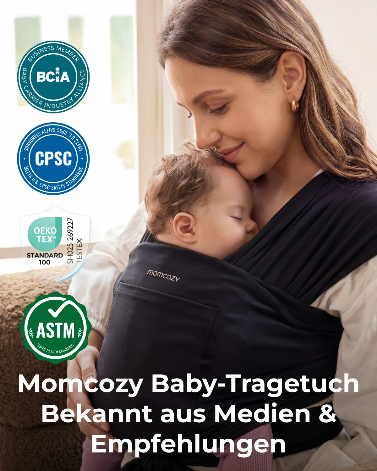 Easy to Wear Hands Free - Baby Wrap Carrier