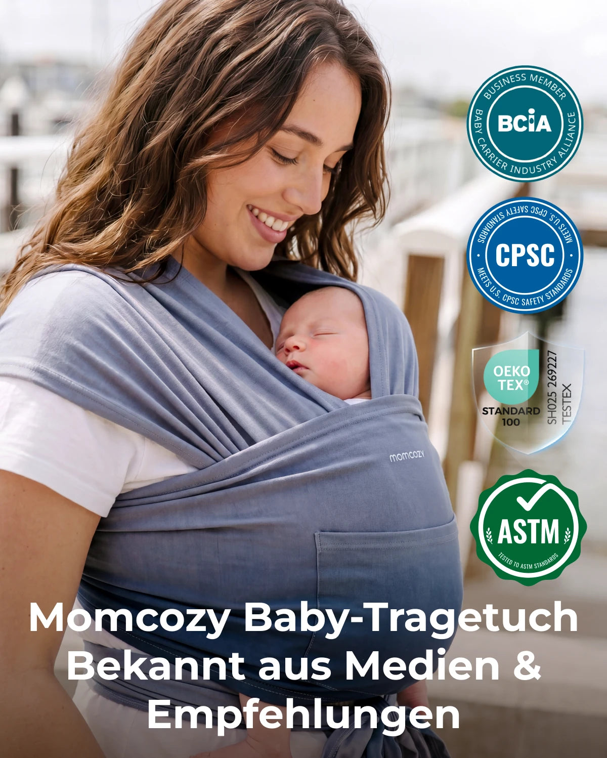 Einfach freihändig zu tragen - Babytragetuch