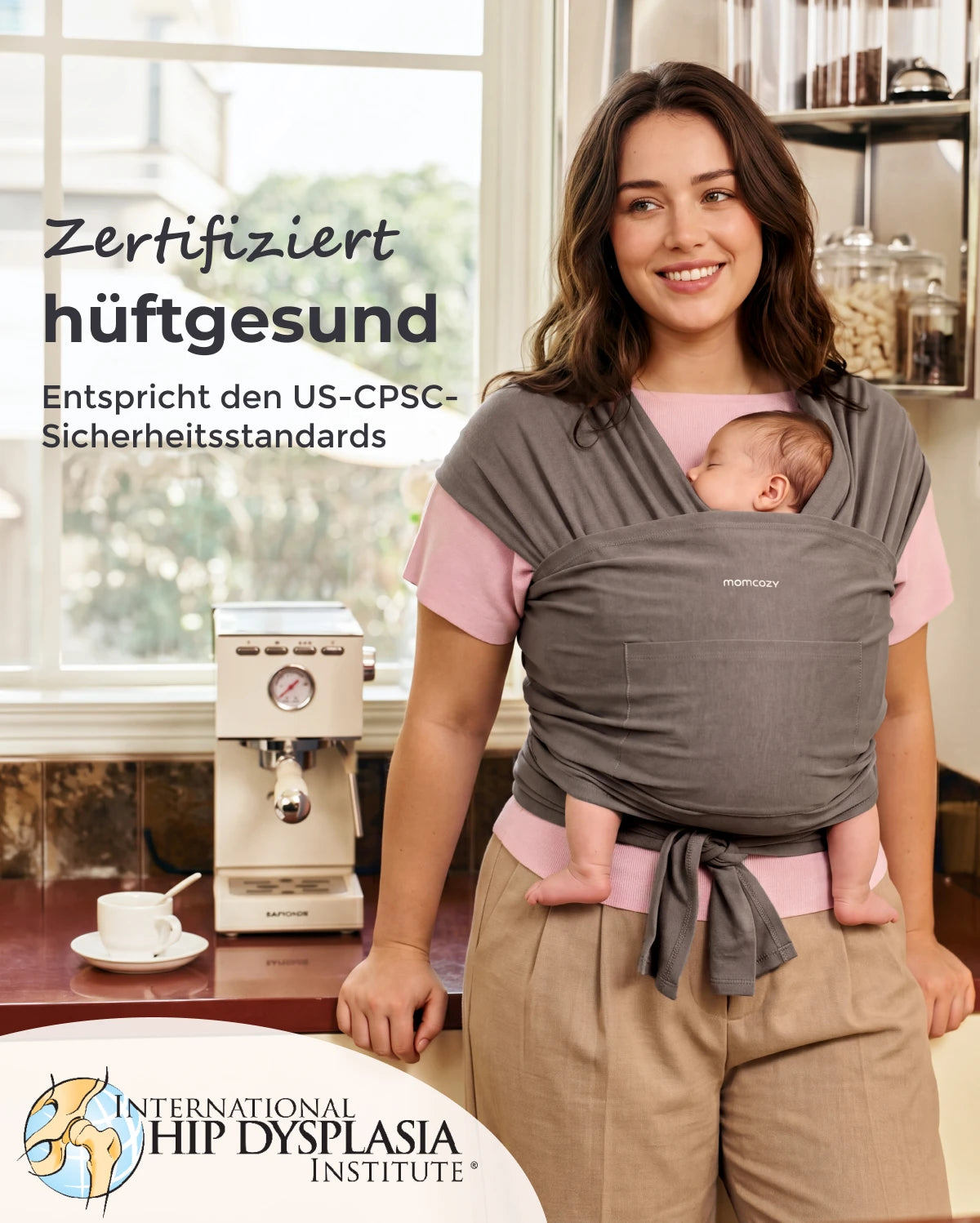 Easy to Wear Hands Free - Baby Wrap Carrier
