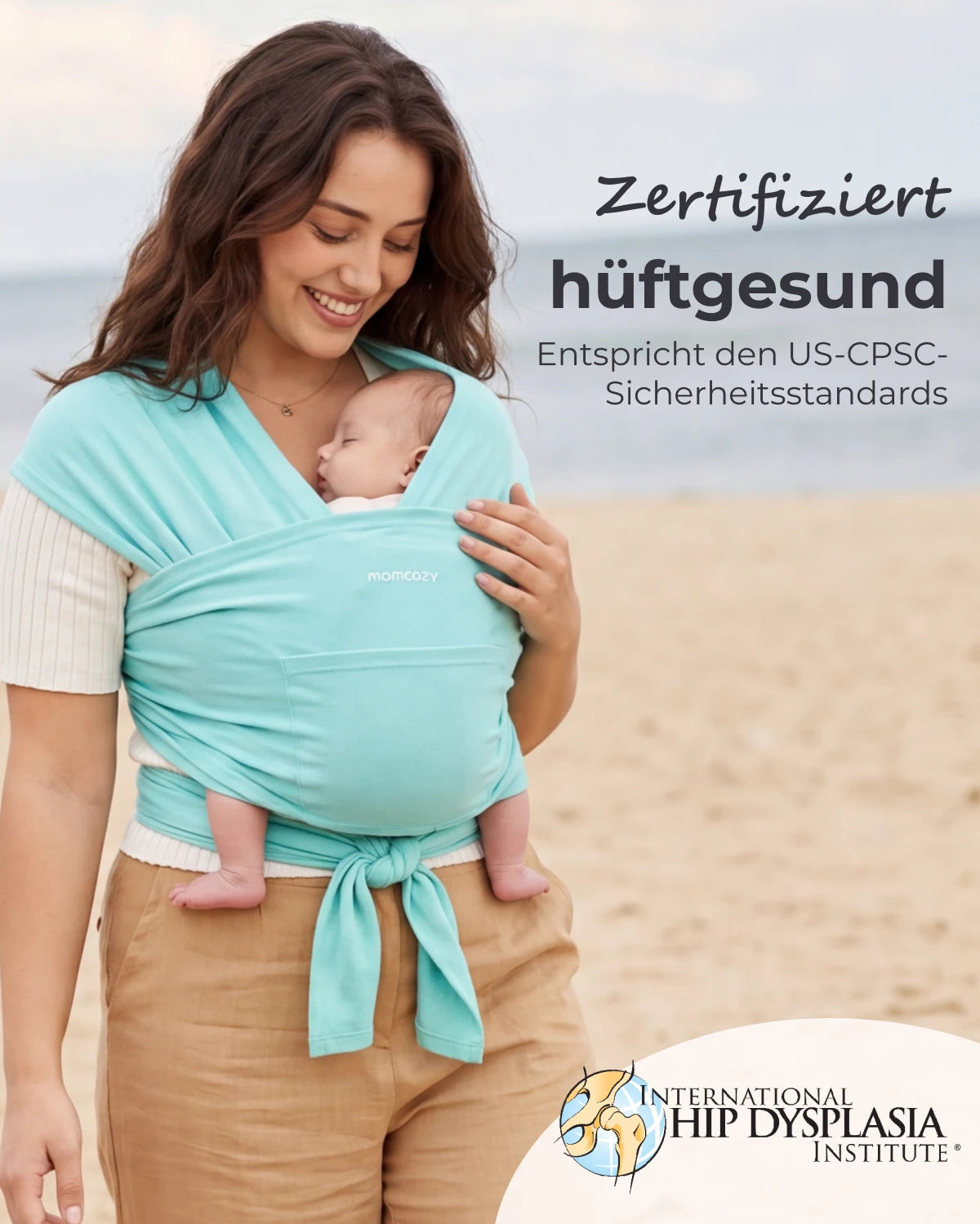Einfach freihändig zu tragen - Babytragetuch