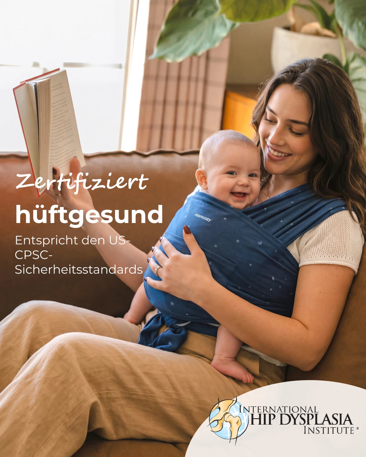 Einfach freihändig zu tragen - Babytragetuch