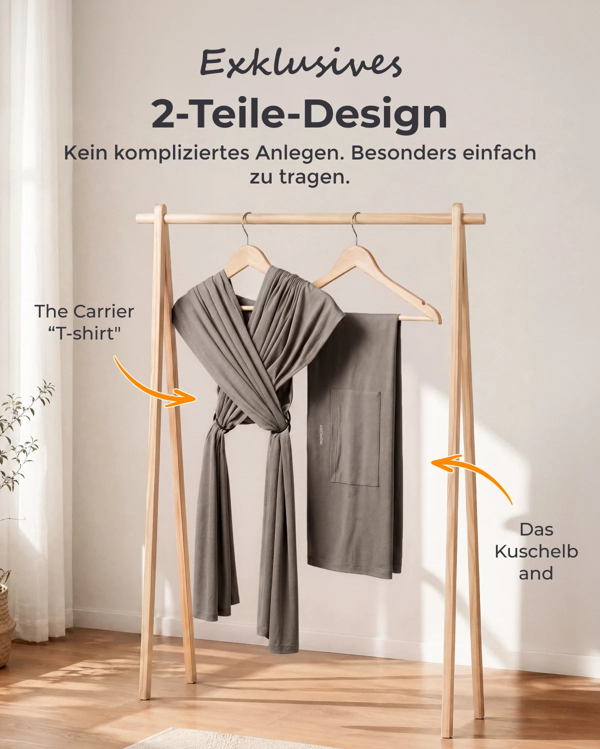 Easy to Wear Hands Free - Baby Wrap Carrier