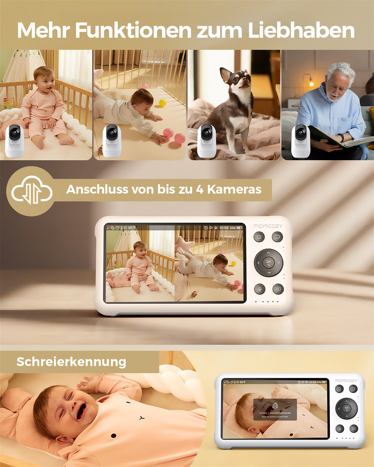 Momcozy 5-Inch Dual-mode Smart Baby Monitor-BM04