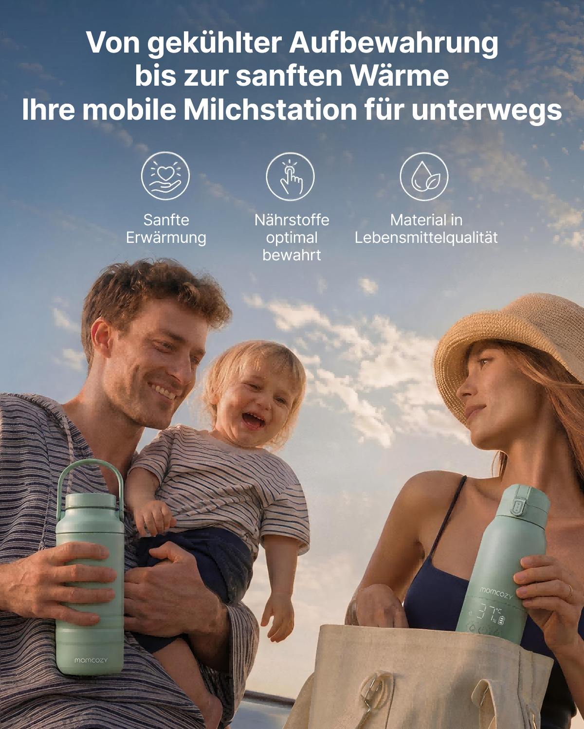 Tragbarer Milchwärmer + 22oz Kühler - On-the-Go Bundle