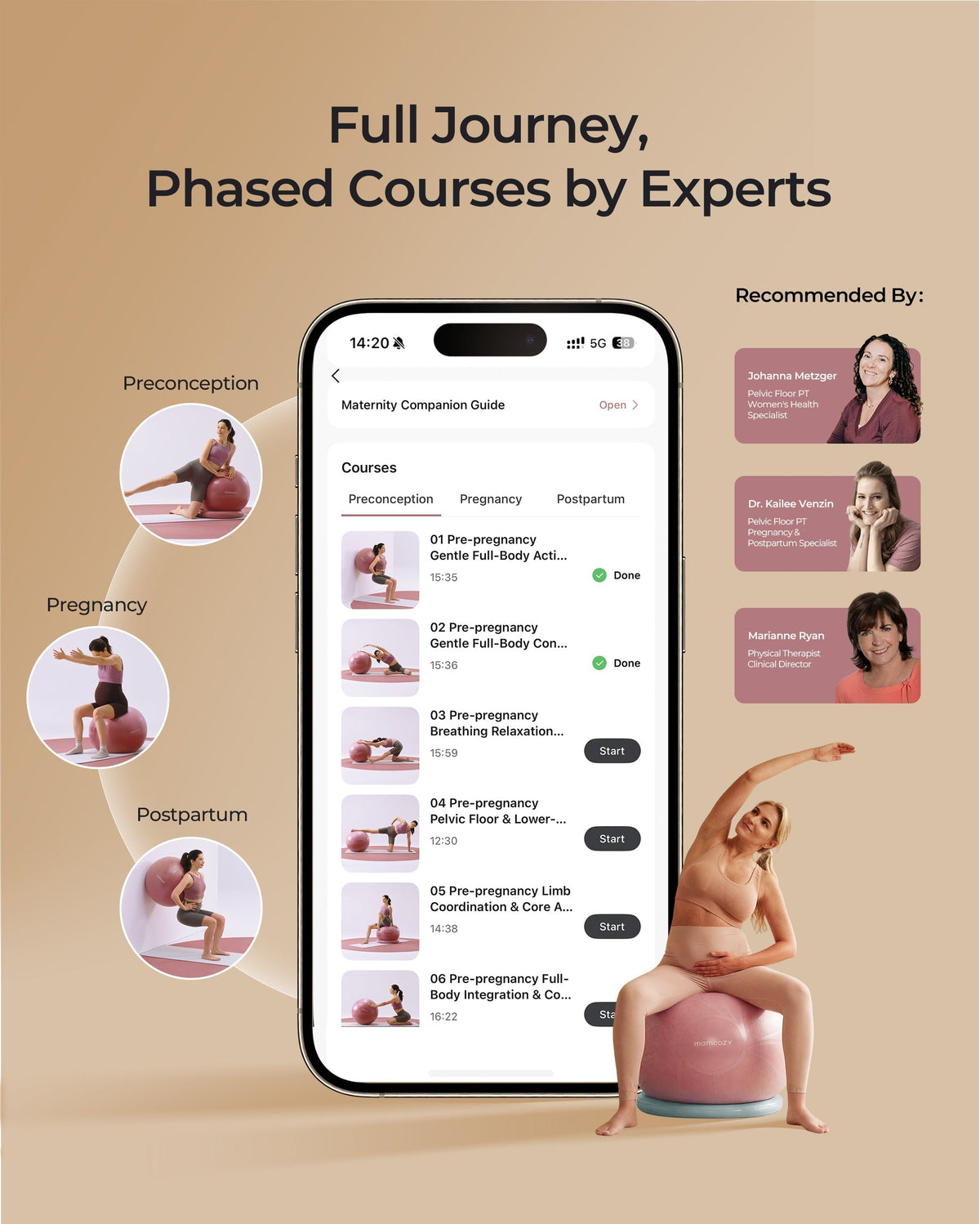 BirthEase Pregnancy Ball  Set— Birthing Ball