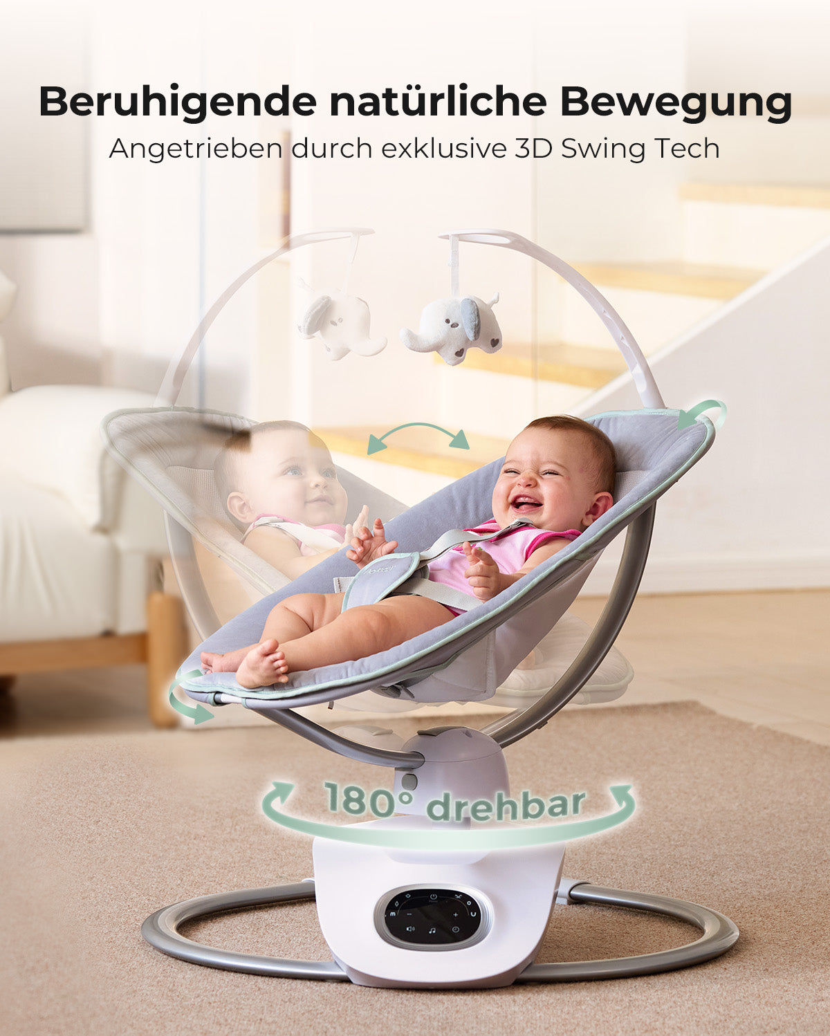Momcozy CocoSway 3D-Motion Elektrische Babyschaukel