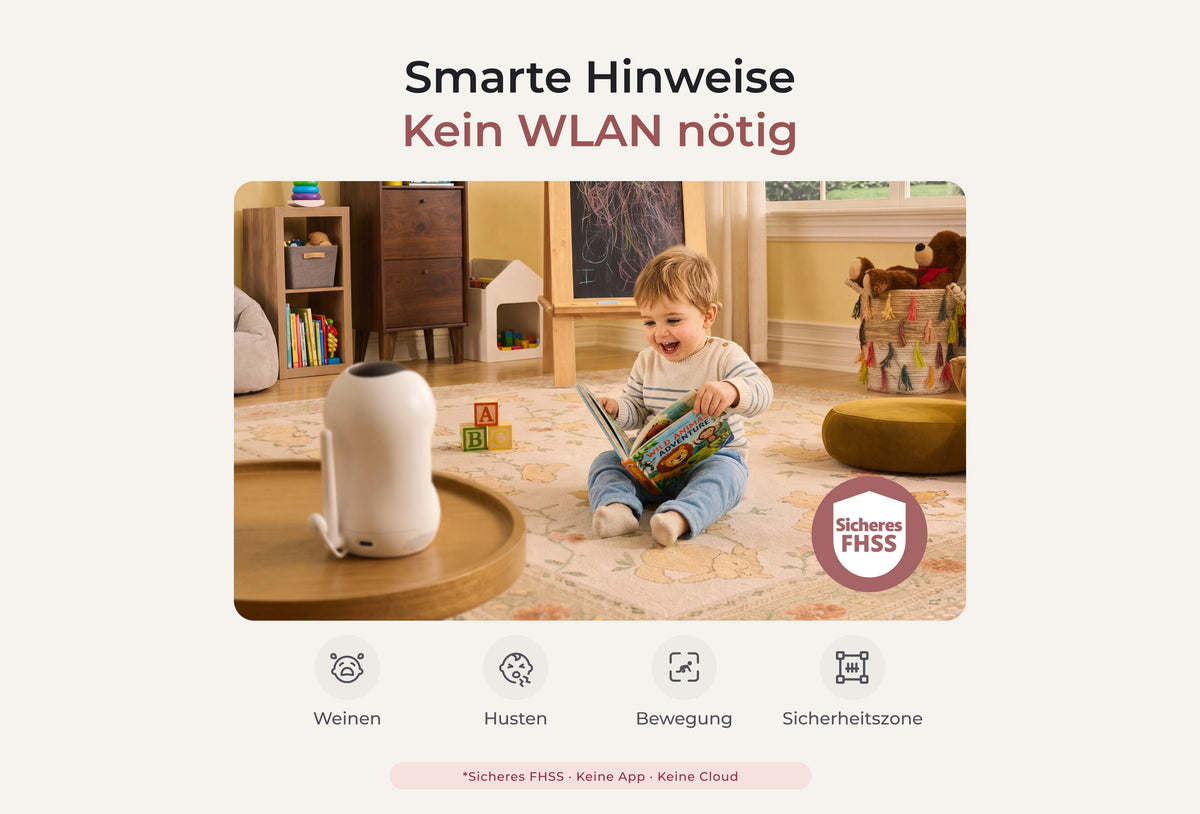 Intelligentes Babyphone ohne WLAN, 5,5 Zoll, Full HD (BM03 schwarz)