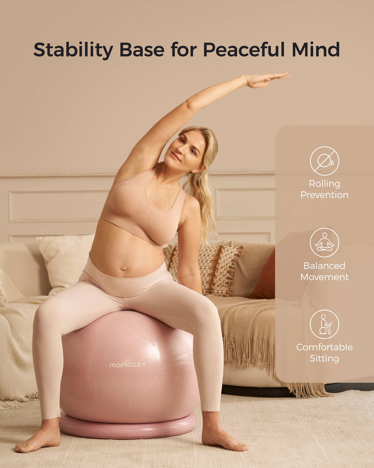 BirthEase Pregnancy Ball  Set— Birthing Ball