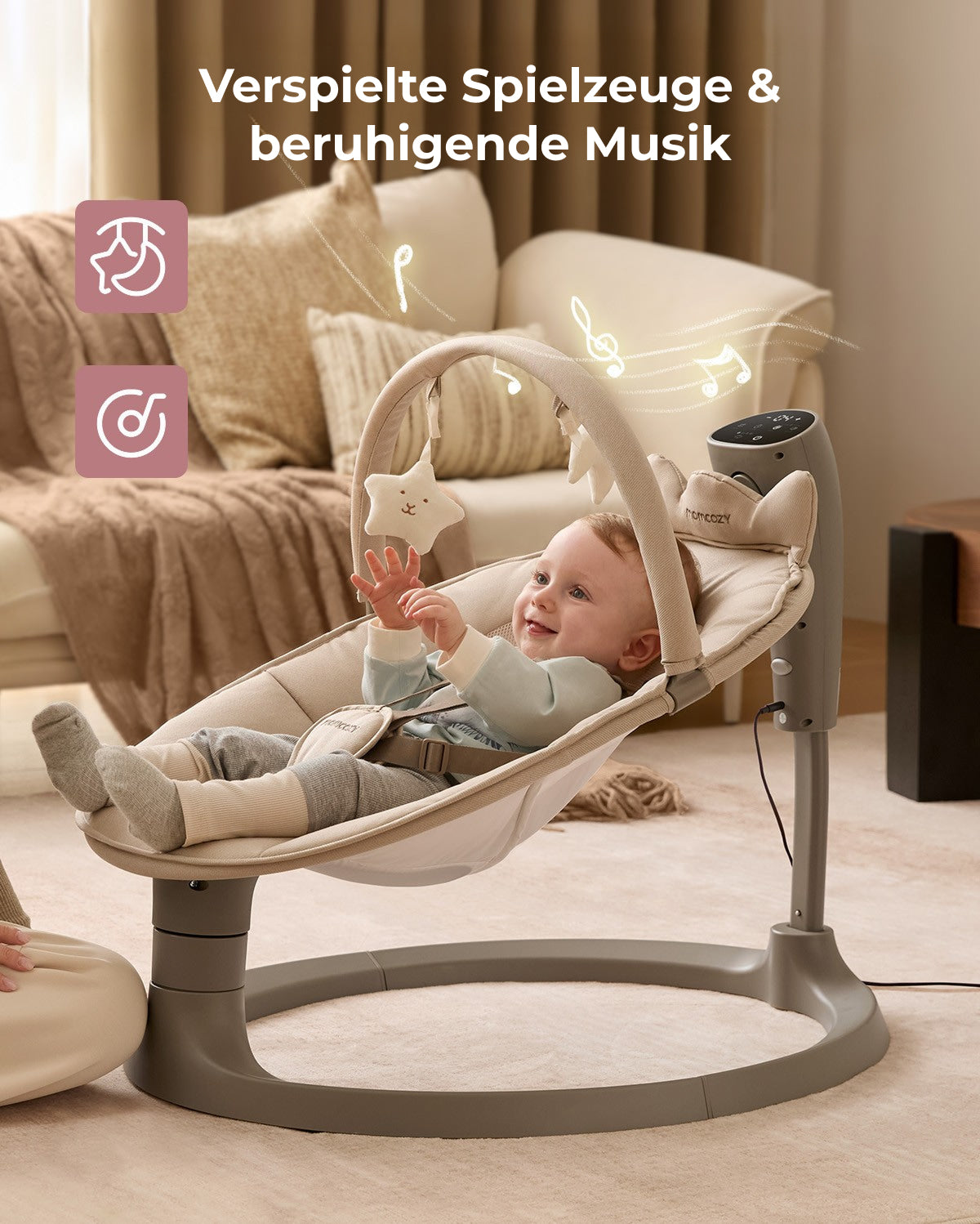 Momcozy 2-in-1 Electric Baby Swing