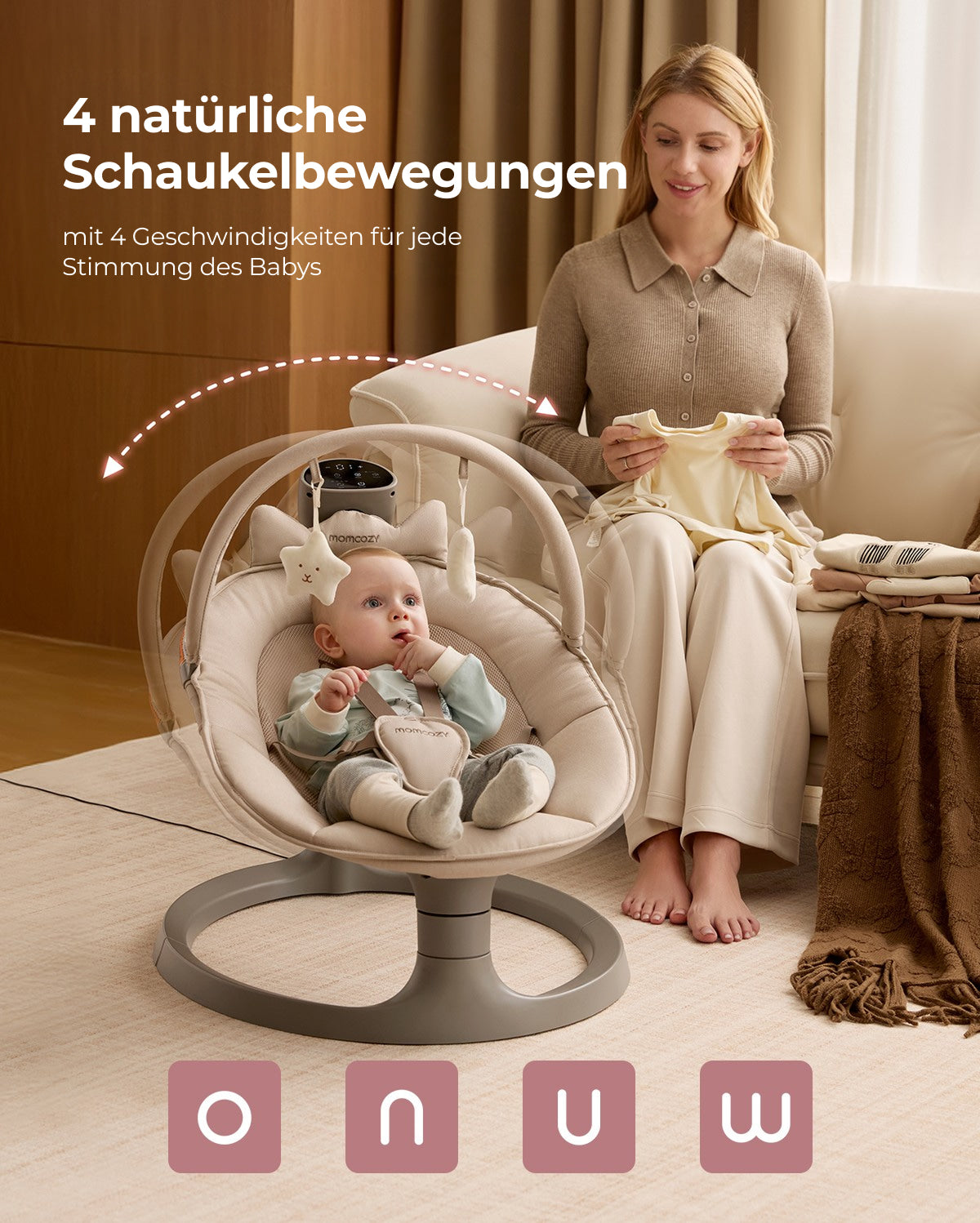Momcozy 2-in-1 Electric Baby Swing