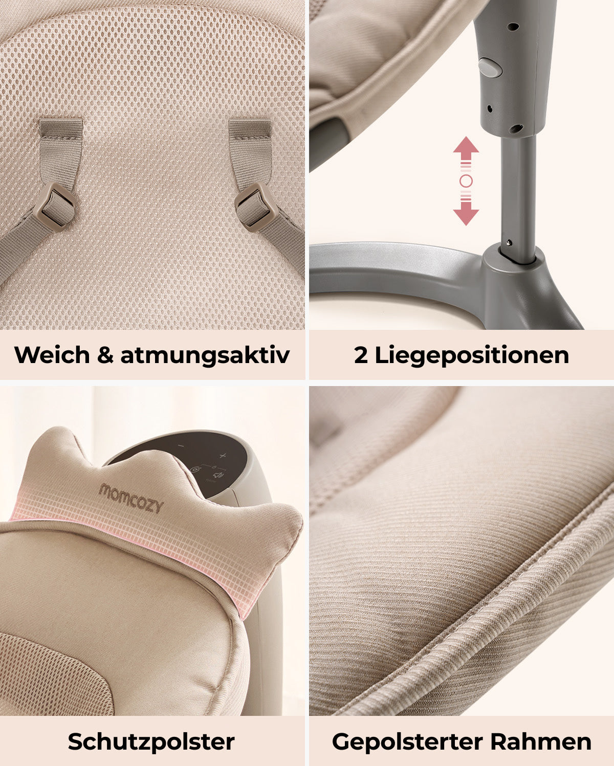 Momcozy 2-in-1 Electric Baby Swing
