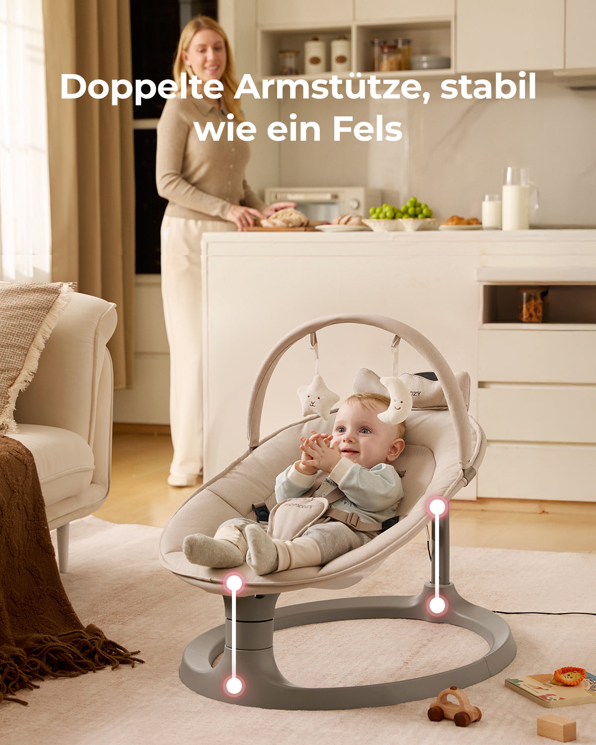 Momcozy 2-in-1 elektrische Babyschaukel