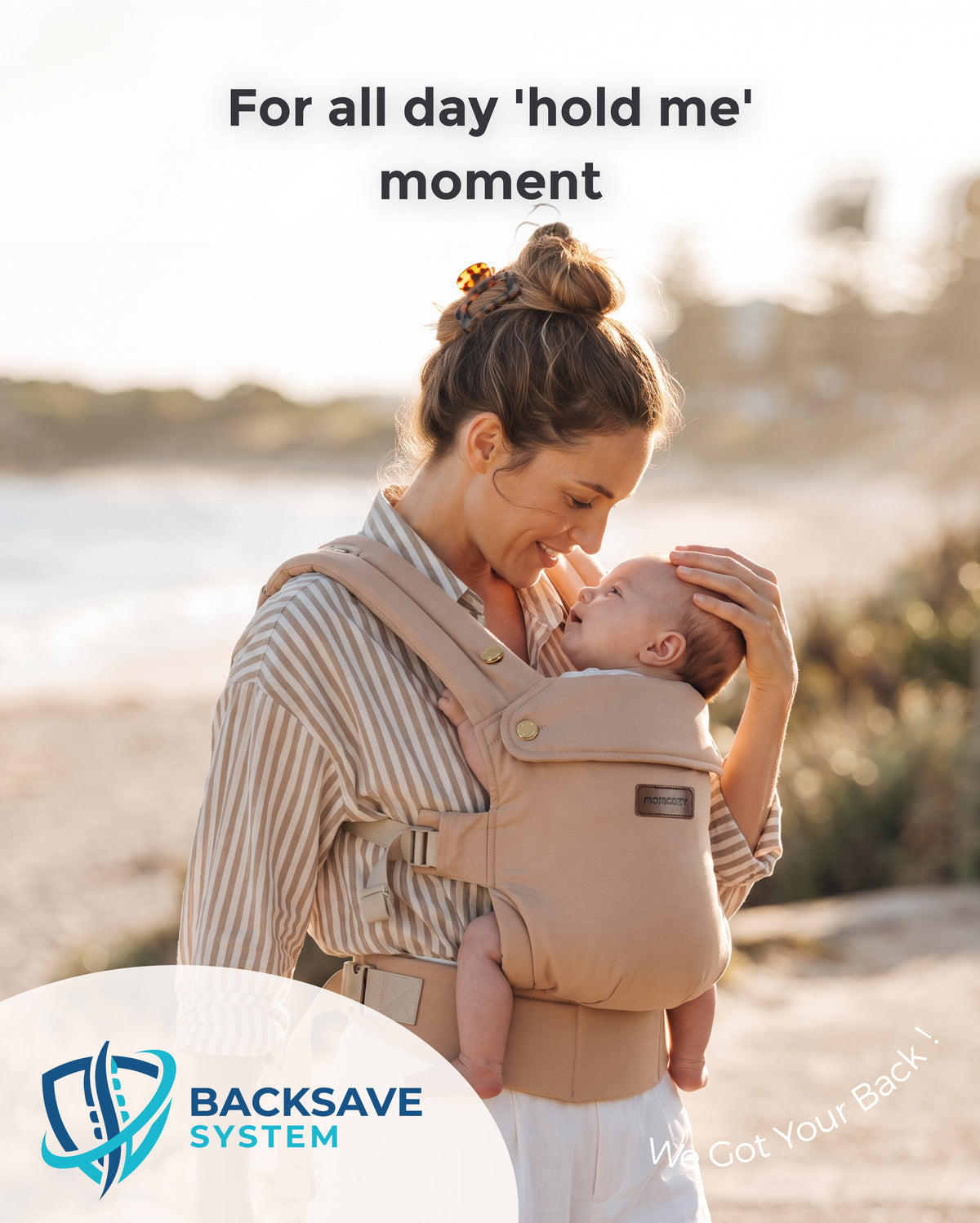 Momcozy PureHug Babytrage - Ergonomisch, gemütlich und federleicht