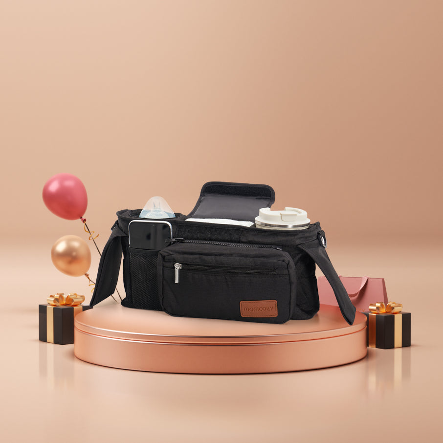 Kinderwagenorganizer mit Becherhaltern