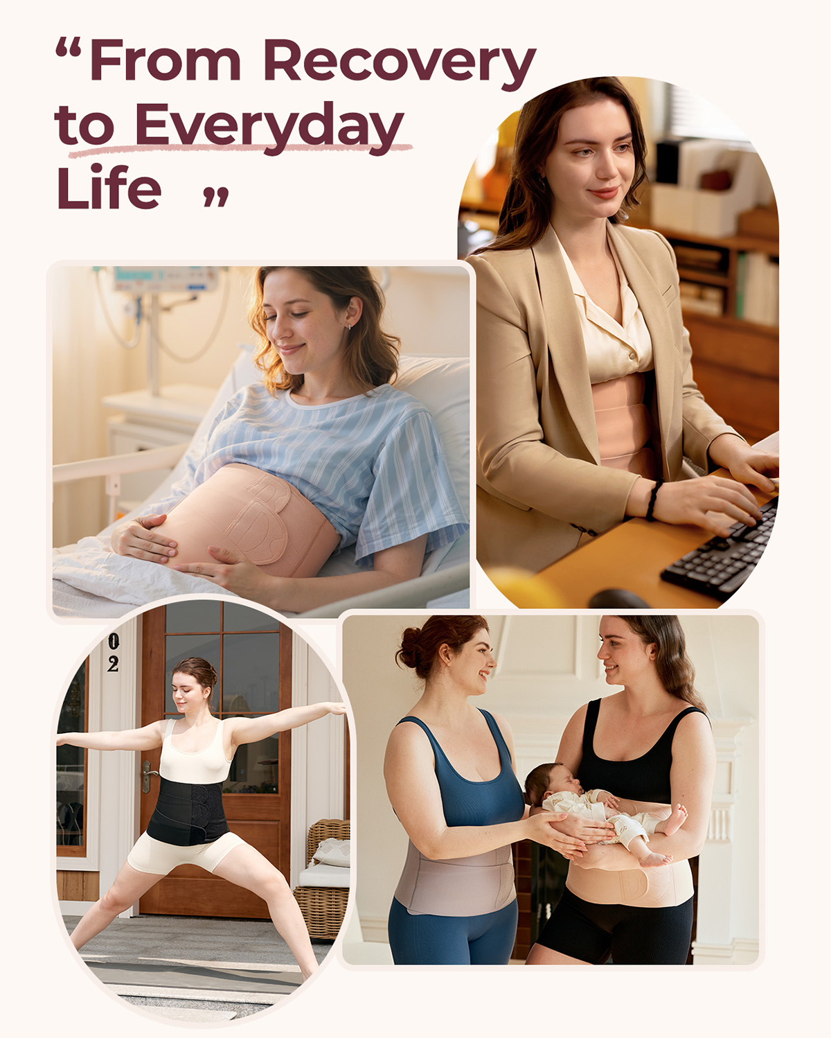 Momcozy Ergowrap postpartum belly band supporting recovery to everyday life, postpartum belly support