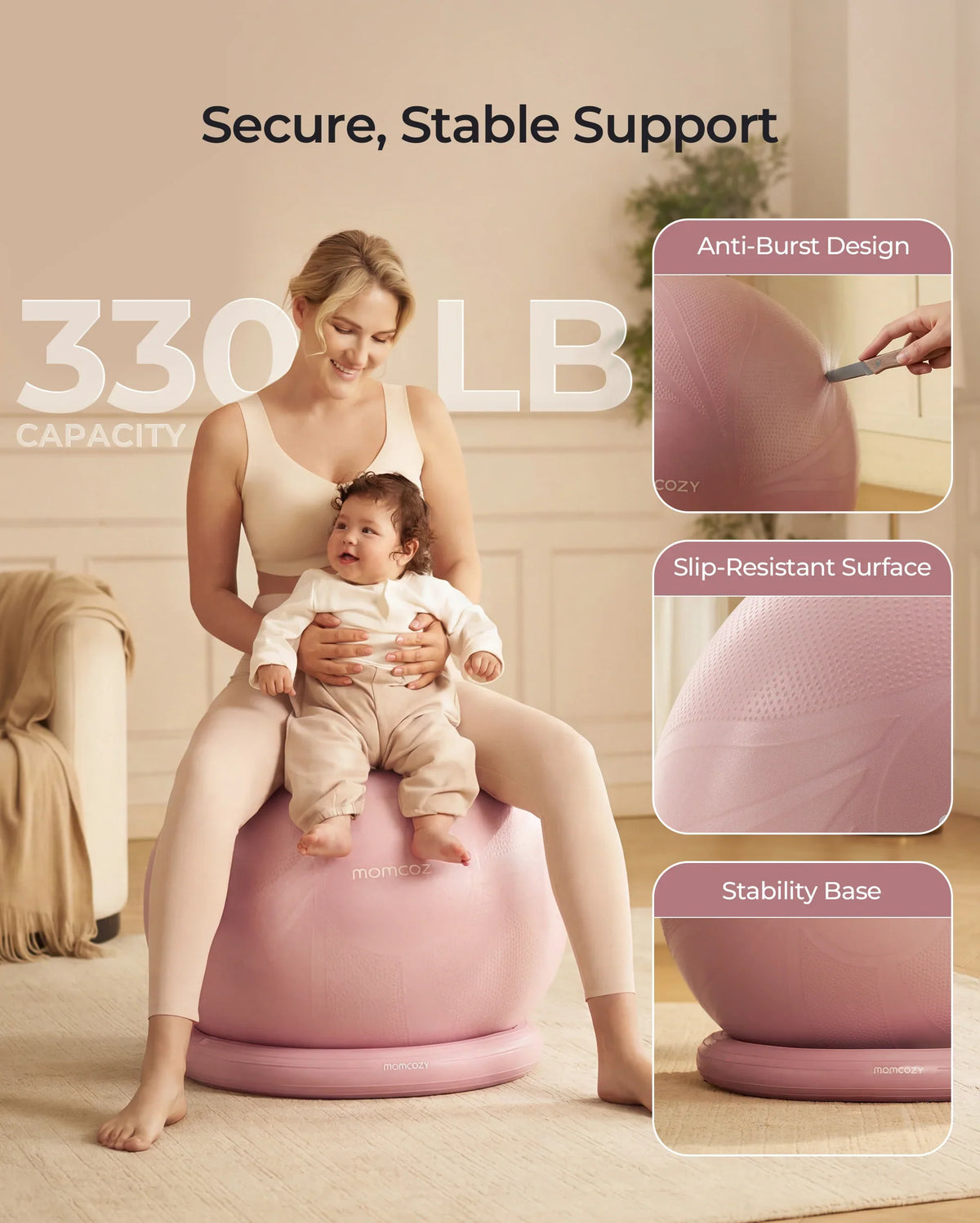 BirthEase Pregnancy Ball  Set— Birthing Ball