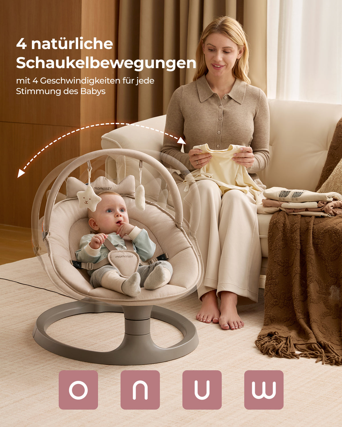 Momcozy 2-in-1 elektrische Babyschaukel