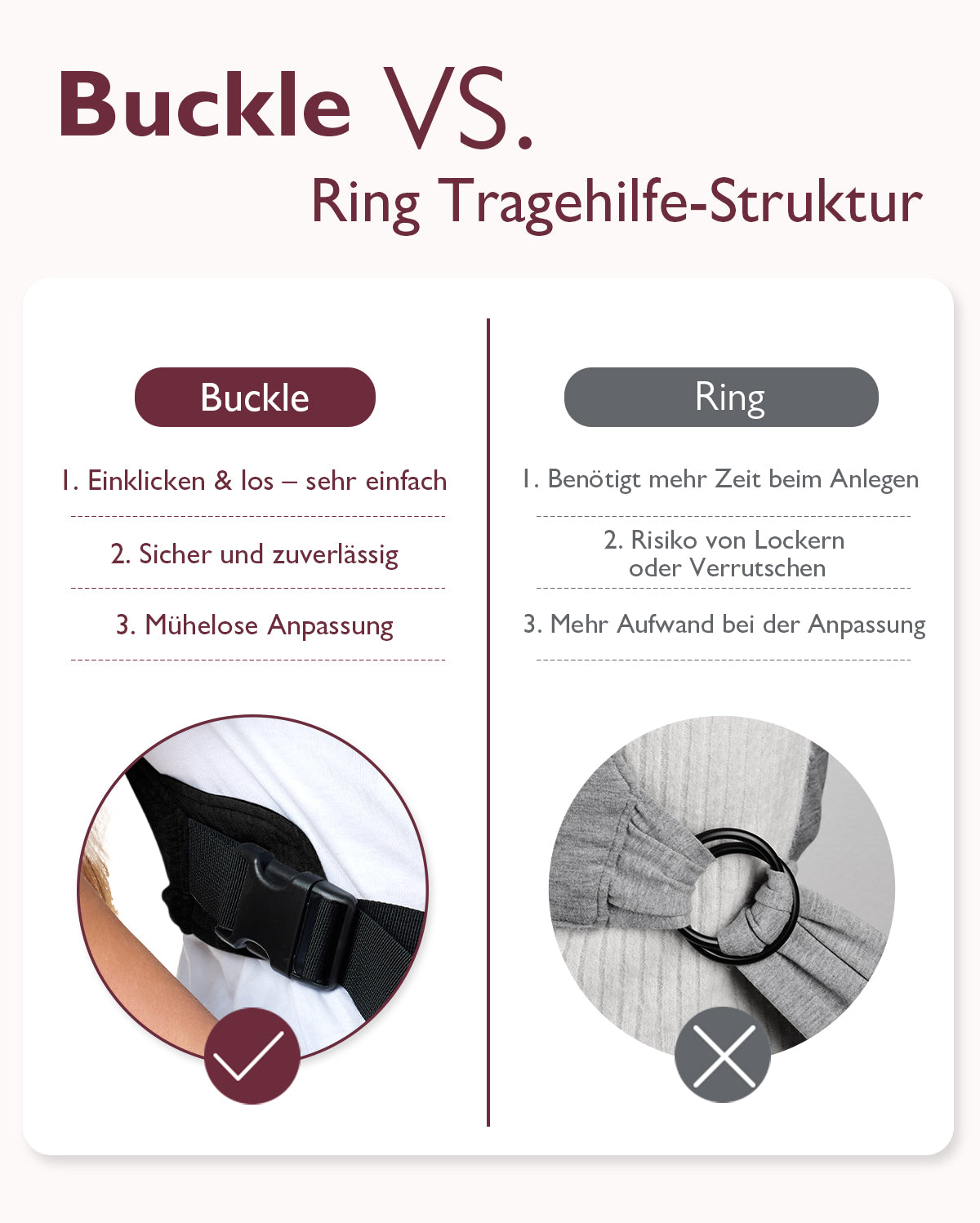 Easy to Wear Hands Free - Baby Wrap Carrier