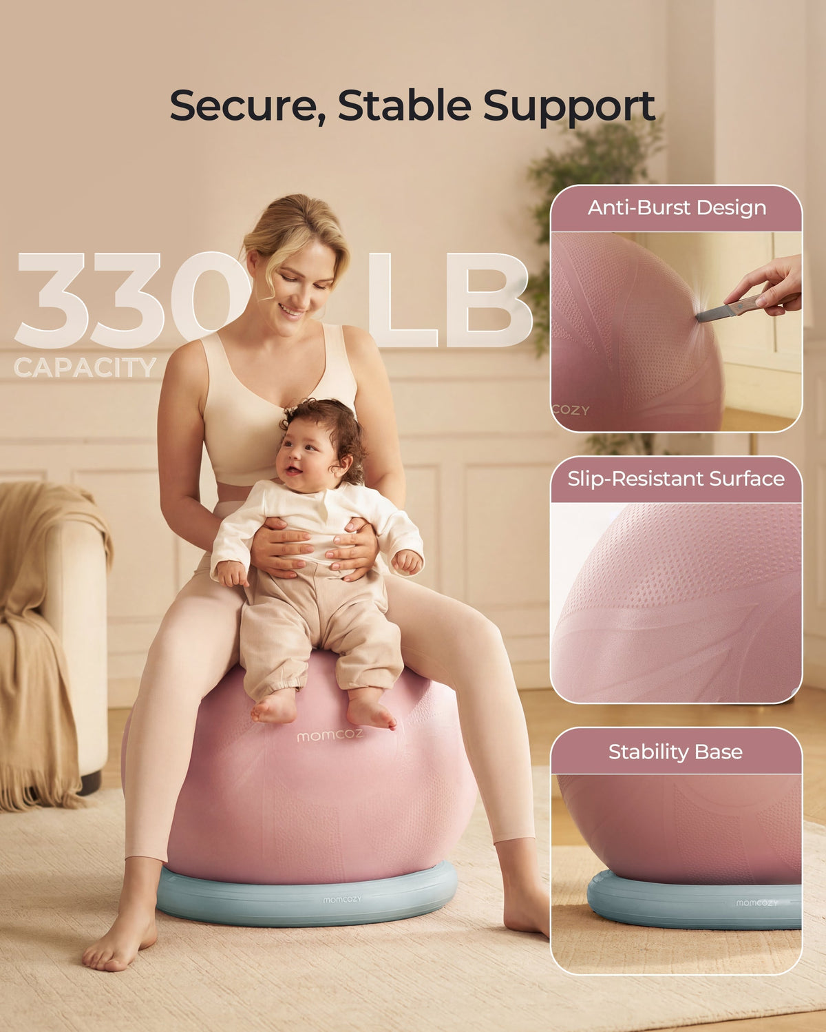 BirthEase Pregnancy Ball  Set— Birthing Ball