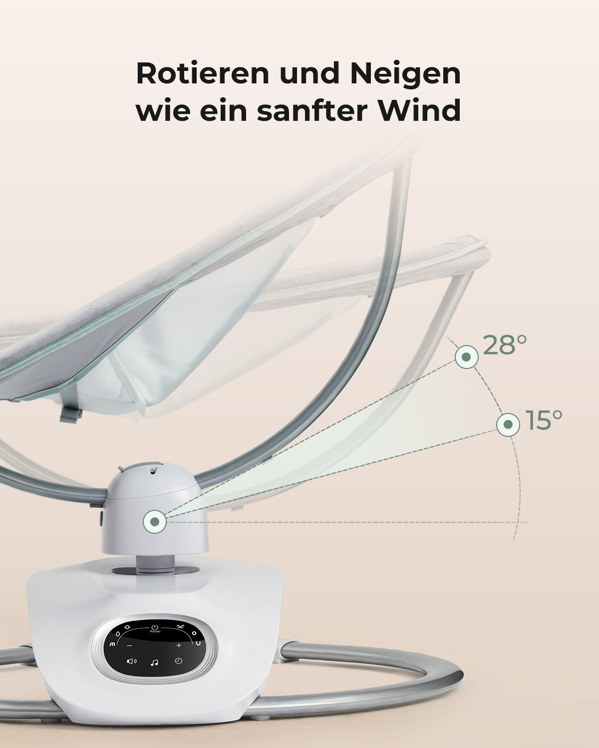 Momcozy CocoSway 3D-Motion Elektrische Babyschaukel