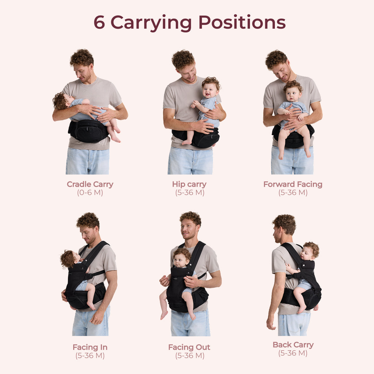 Momcozy Move2Fit Hüftsitztrage