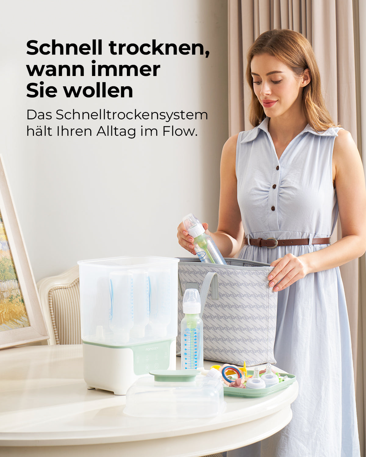 Momcozy 4-in-1 Kompakter Flaschensterilisator & Trockner