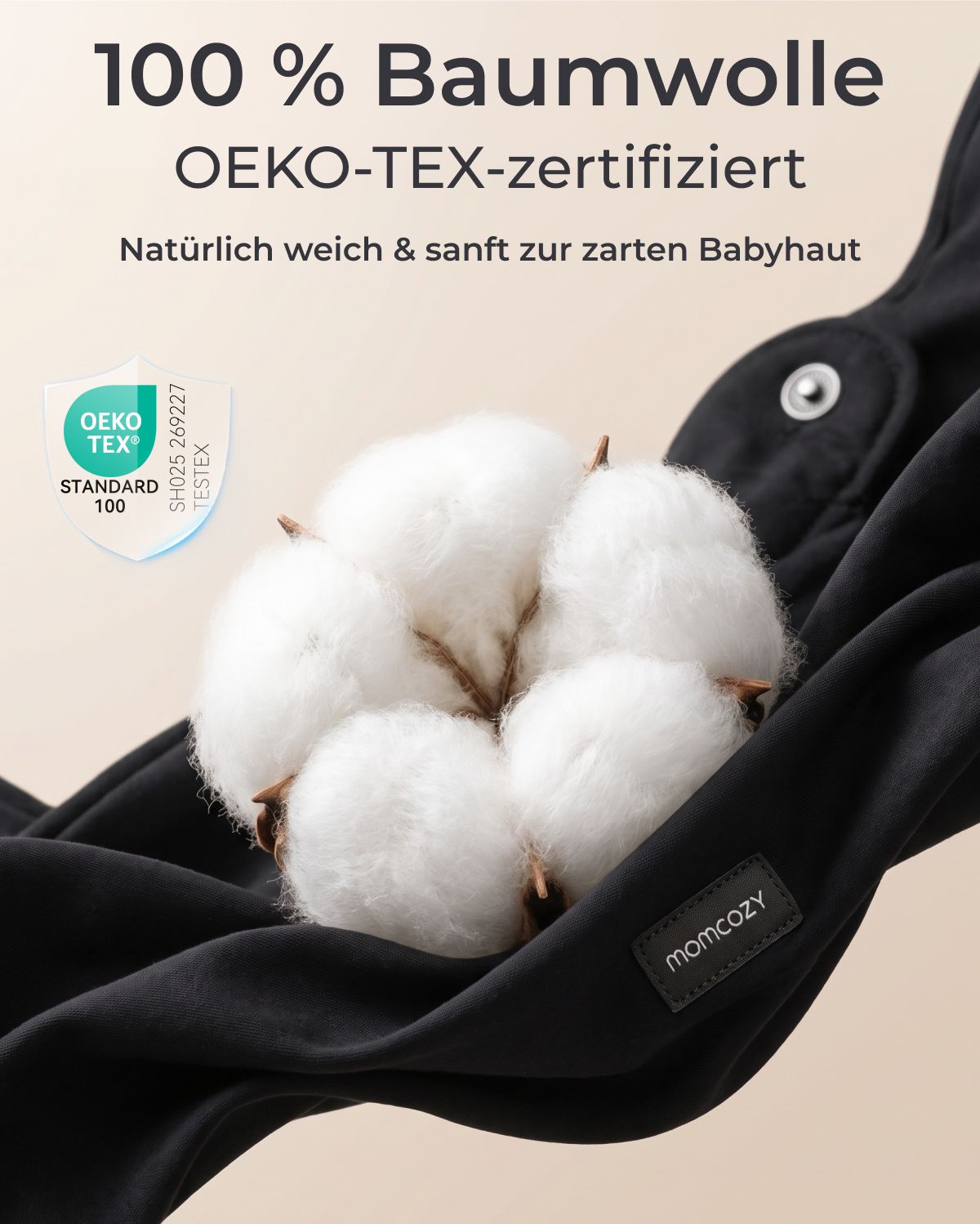 Momcozy PureHug Babytrage - Ergonomisch, gemütlich und federleicht