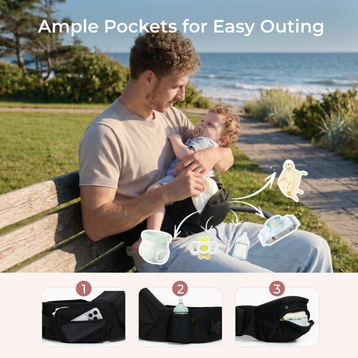 Momcozy Move2Fit Hüftsitztrage