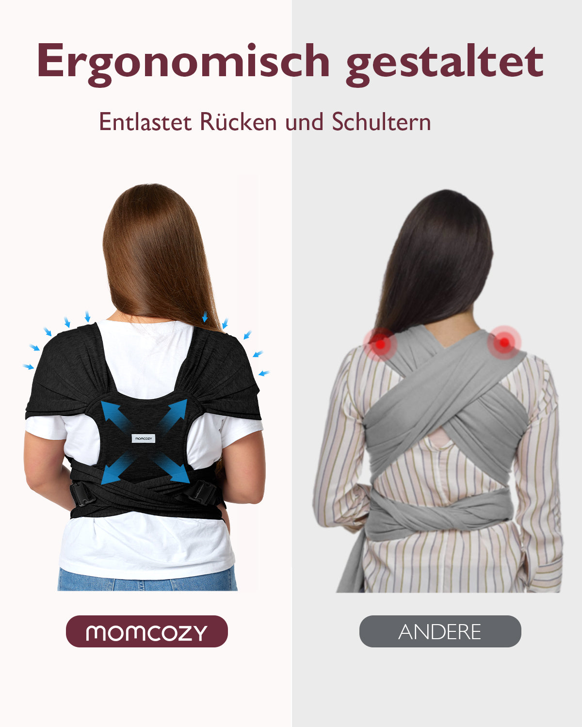 Easy to Wear Hands Free - Baby Wrap Carrier