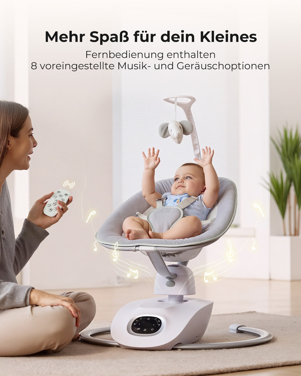 Momcozy CocoSway 3D-Motion Elektrische Babyschaukel