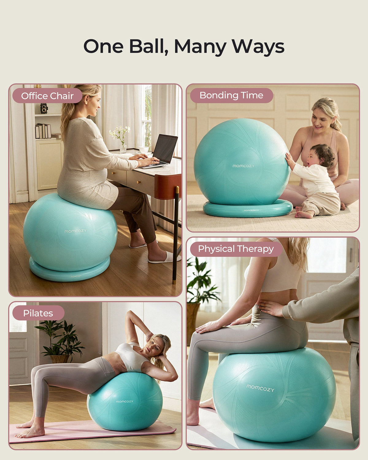 BirthEase Pregnancy Ball  Set— Birthing Ball