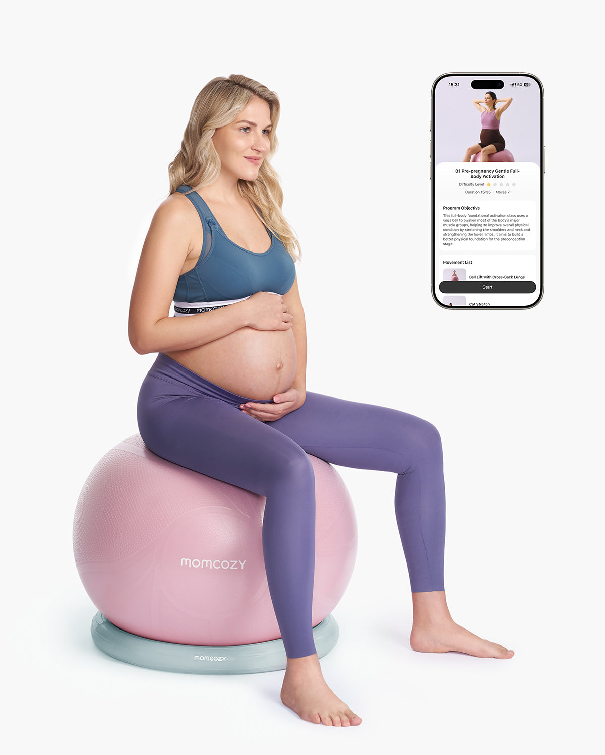 BirthEase Pregnancy Ball  Set— Birthing Ball