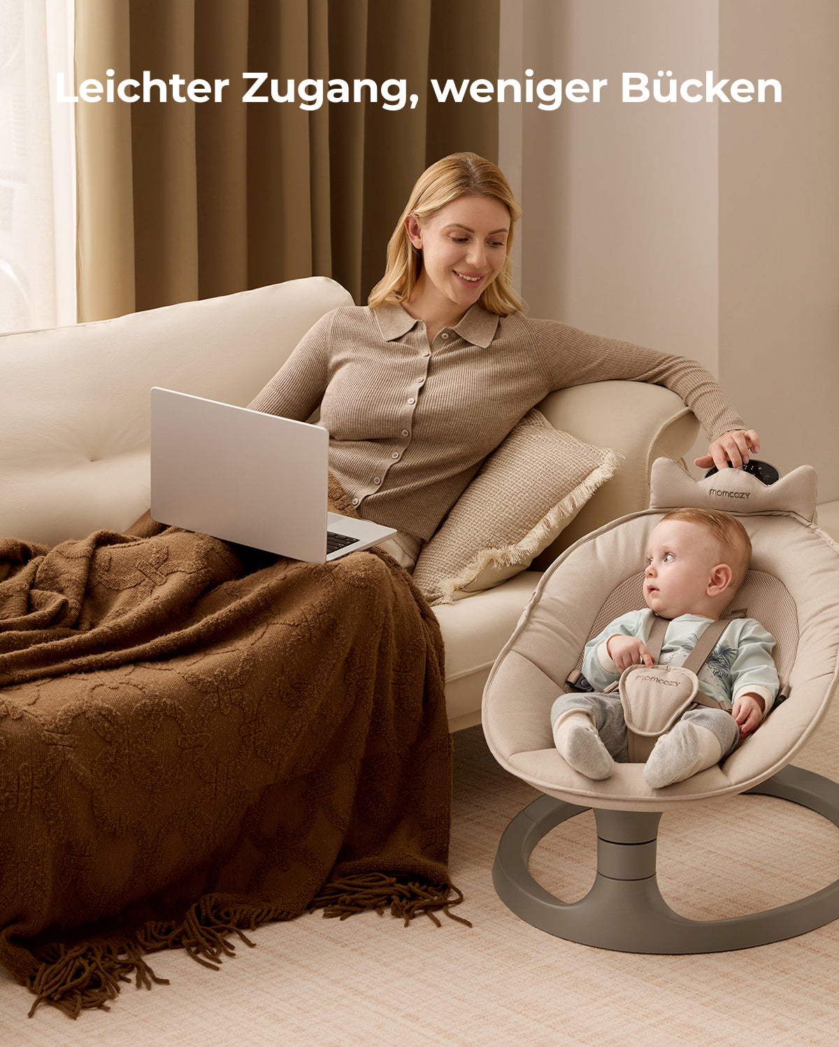 Momcozy 2-in-1 elektrische Babyschaukel