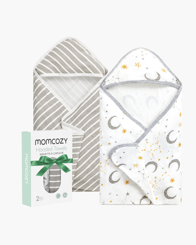 Momcozy Baby Kapuzenhandtuch - Sternenhimmel, 2er-Pack