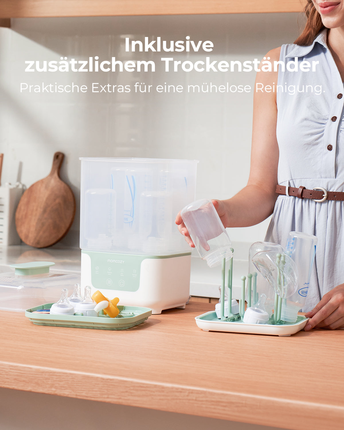 Momcozy 4-in-1 Kompakter Flaschensterilisator & Trockner