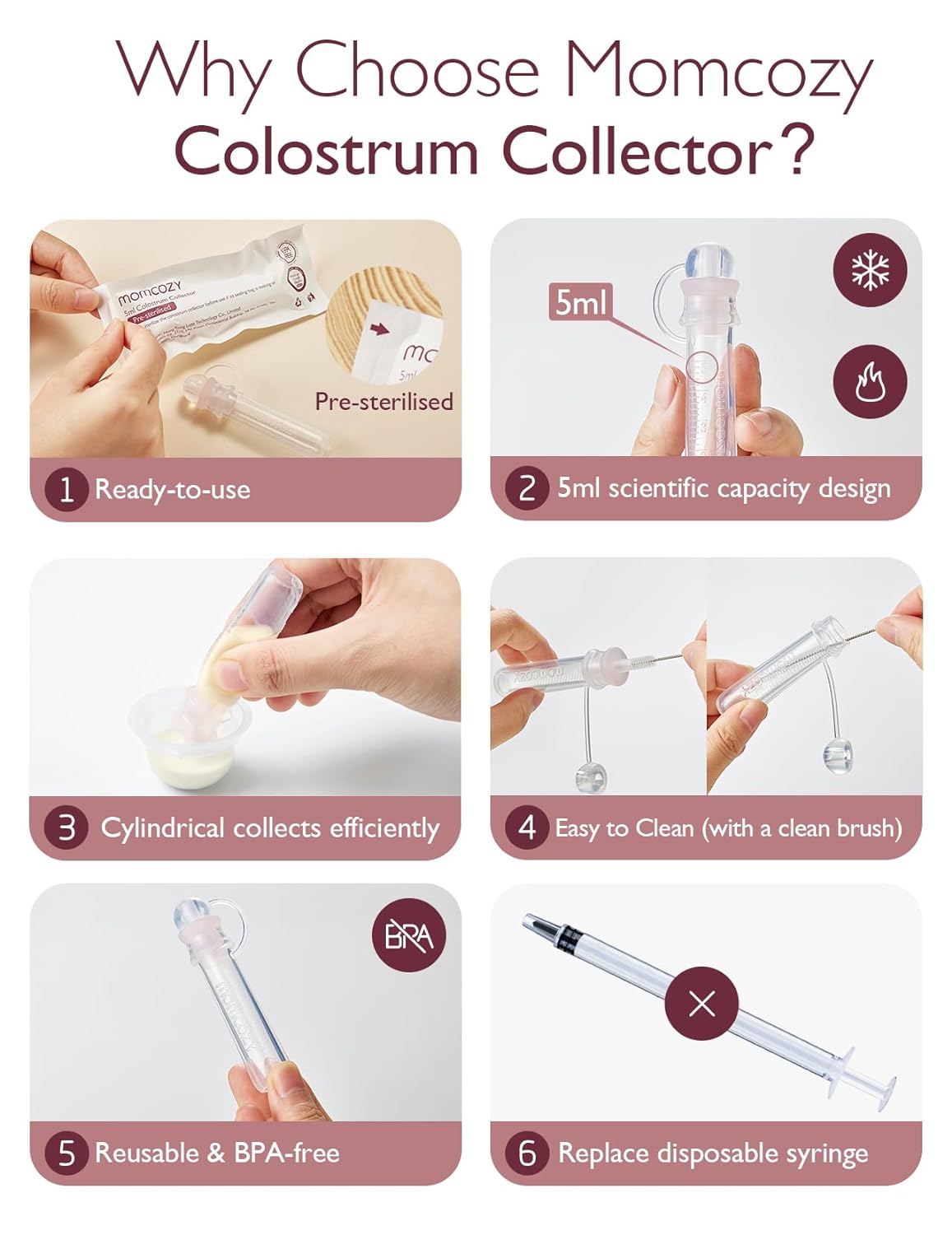 colostrum aufbewahren Momcozy Kolostrum-Wiederauffangbecher für Muttermilch