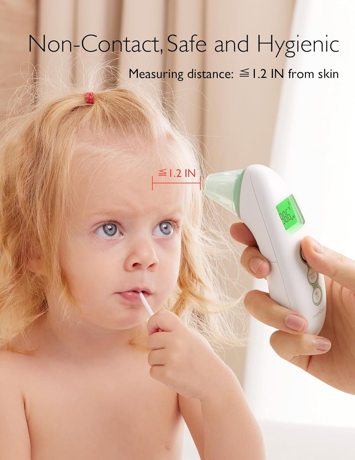 Momcozy Kontaktloses Stirn- und Ohrthermometer