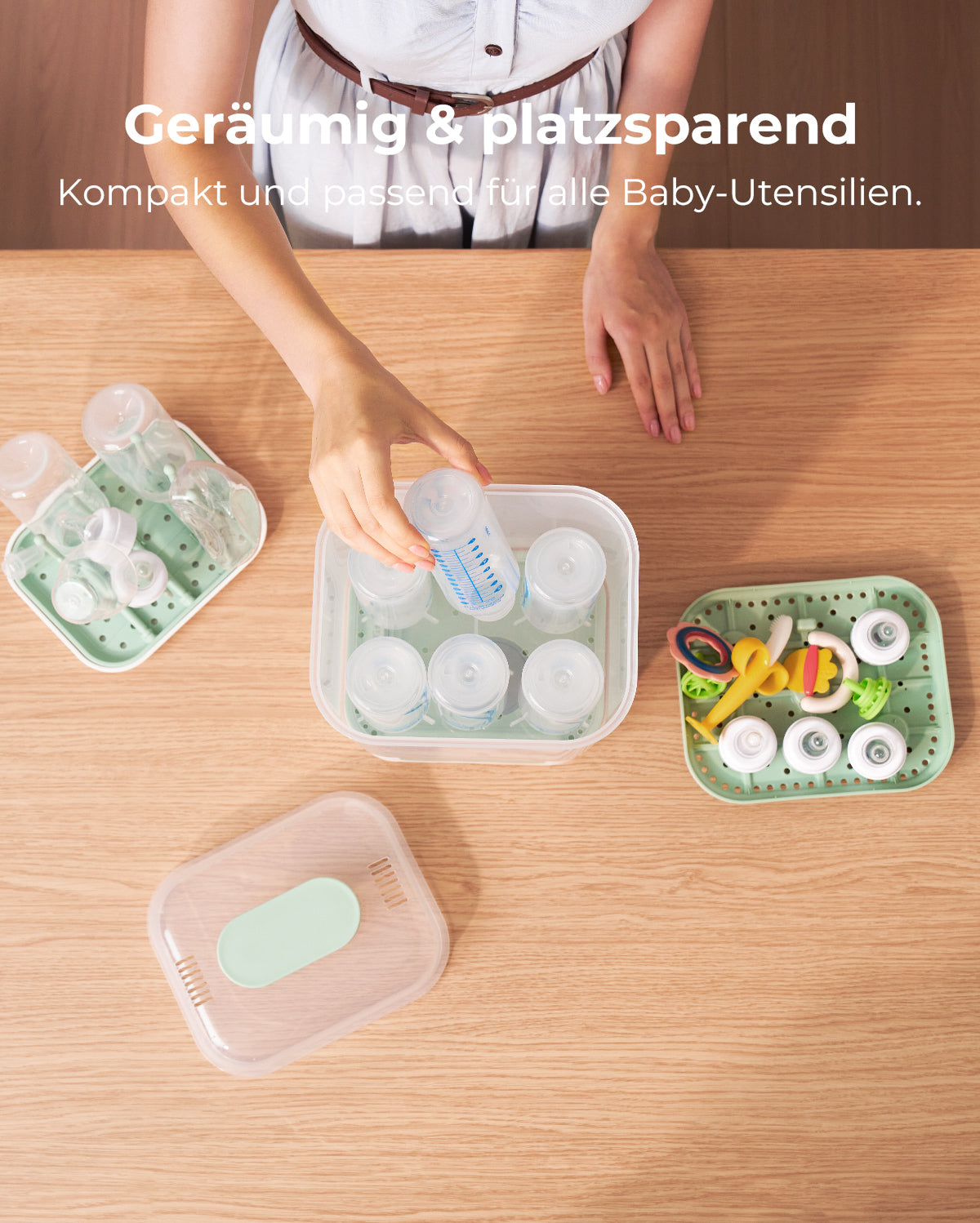 Momcozy 4-in-1 Kompakter Flaschensterilisator & Trockner