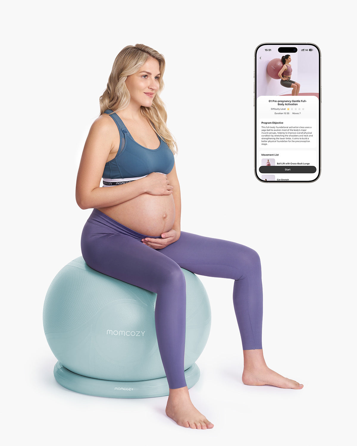 BirthEase Pregnancy Ball  Set— Birthing Ball