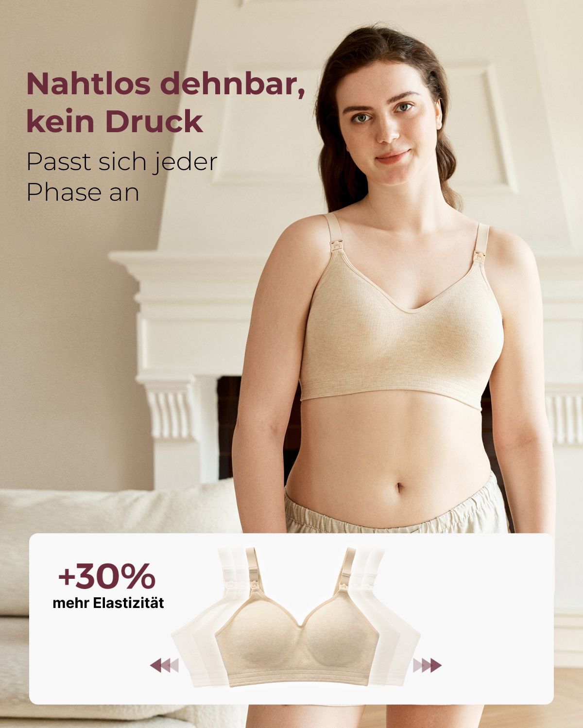 Momcozy Weicher U.S. Baumwolle Nahtloser Mutterschafts-BH