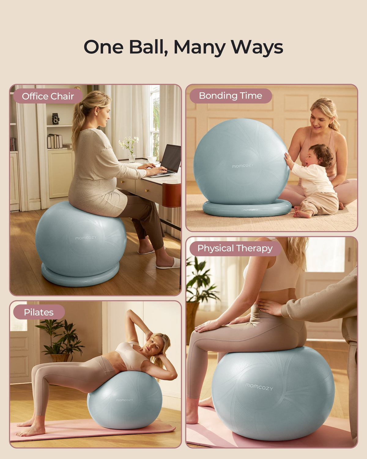 BirthEase Pregnancy Ball  Set— Birthing Ball
