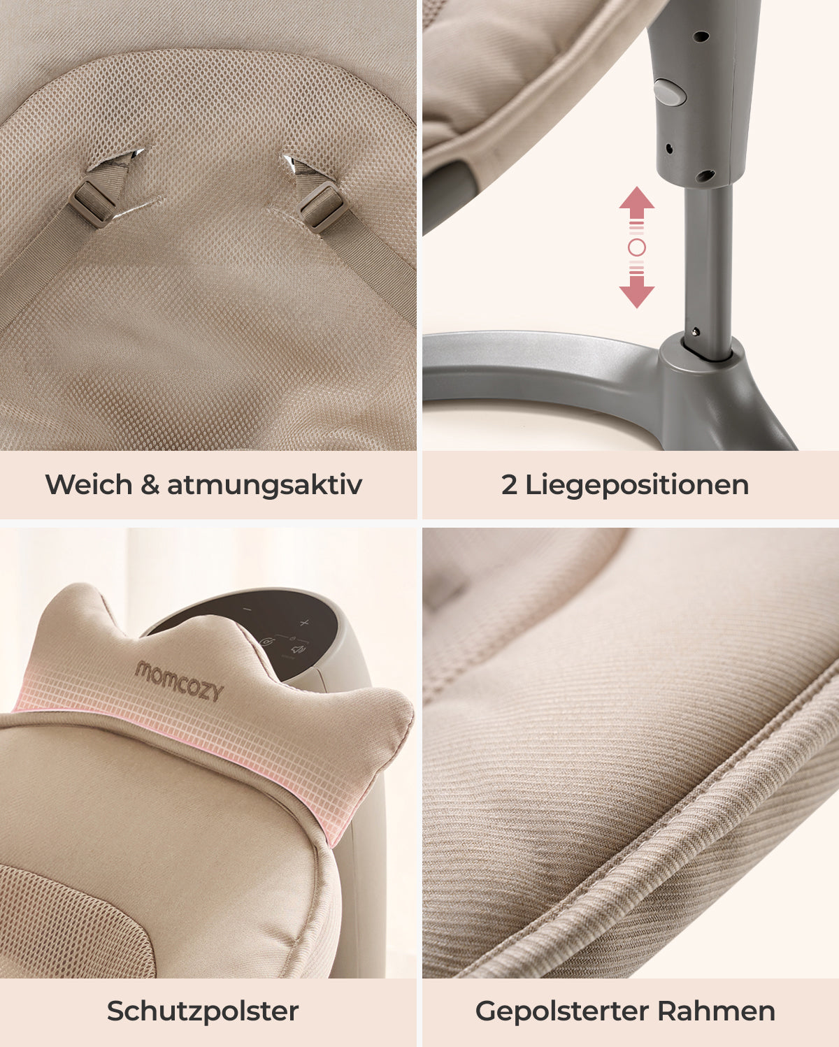 Momcozy 2-in-1 elektrische Babyschaukel