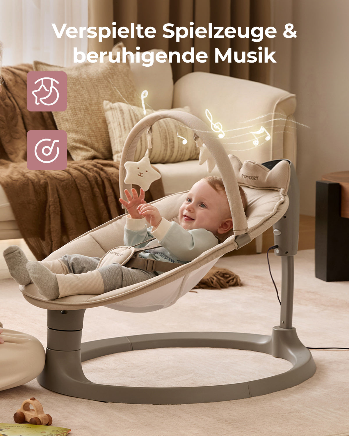 Momcozy 2-in-1 elektrische Babyschaukel