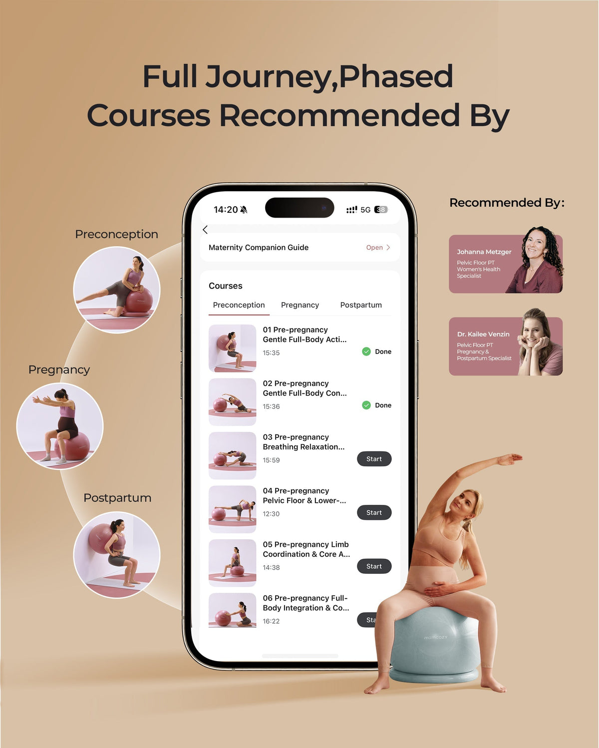 BirthEase Pregnancy Ball  Set— Birthing Ball
