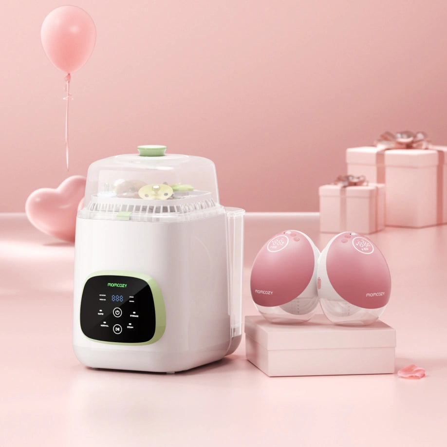 Pump & Clean Bundle: M9 Hands-free Breast Pump and KleanPal Pro Baby Bottle Washer and Sterilizer