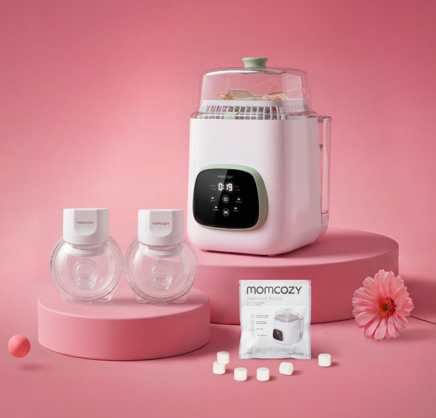 S12 Pro Quick Milchpumpe, Flaschenreiniger und Reinigungsblock