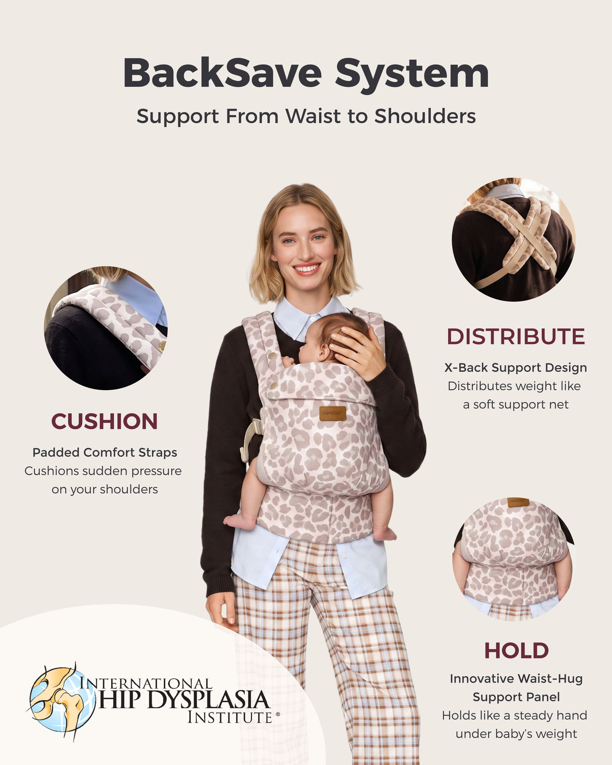Momcozy PureHug Babytrage - Ergonomisch, gemütlich und federleicht