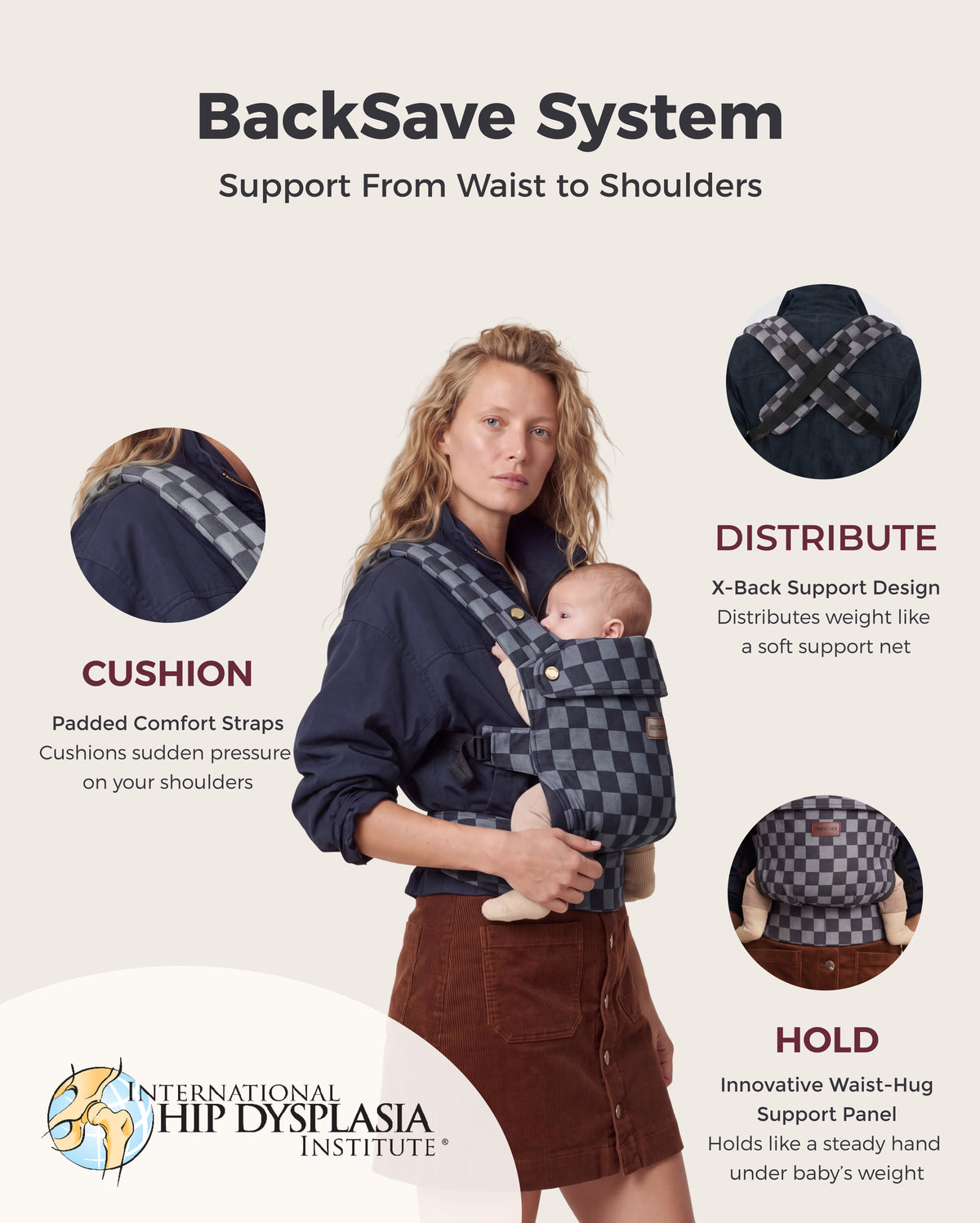 Momcozy PureHug Babytrage - Ergonomisch, gemütlich und federleicht